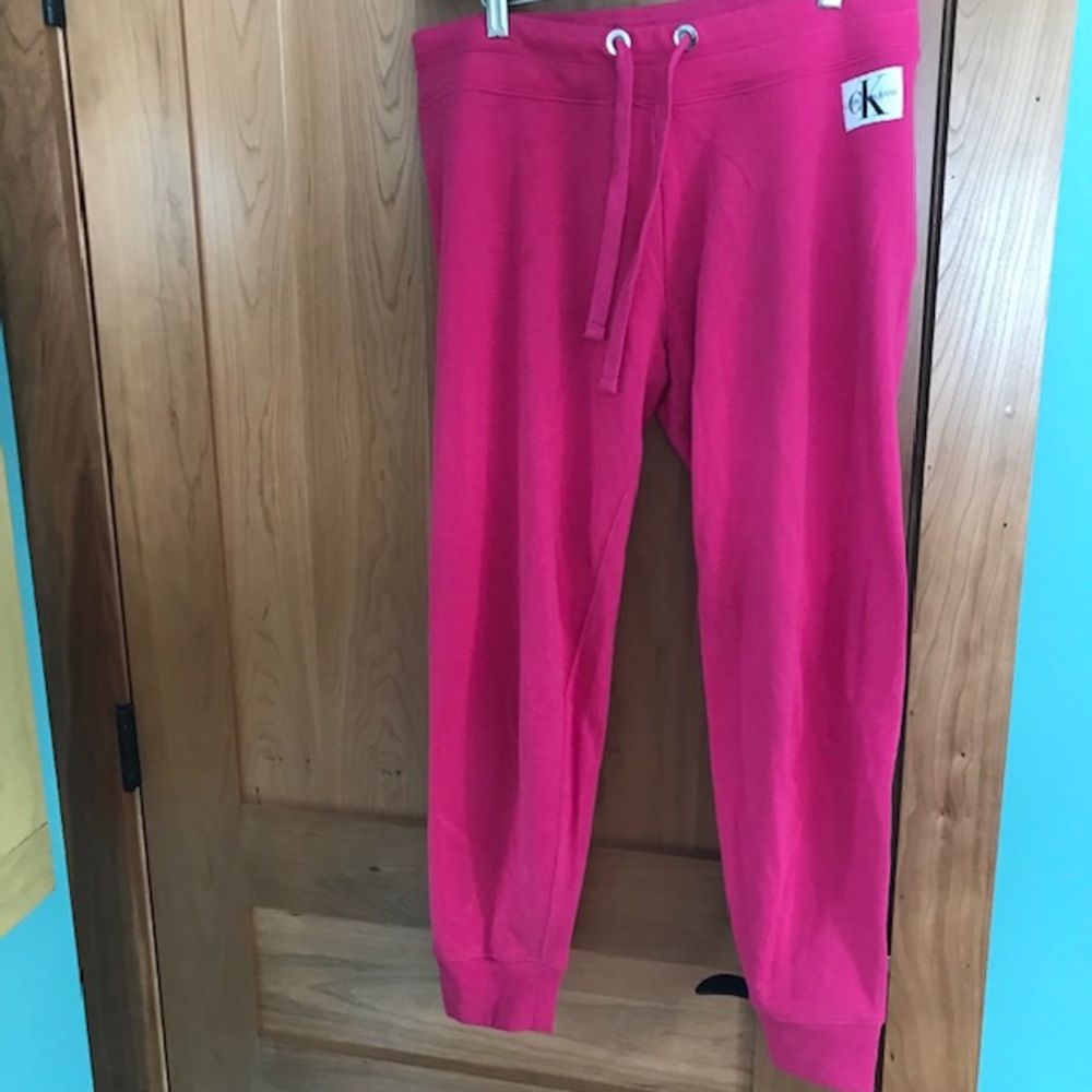 Calvin Klein jeans bright pink joggers medium